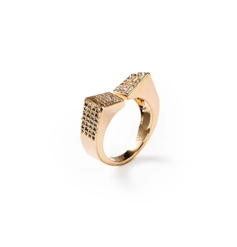 Bague Man Style plaquée or CHOGAN - Image 2